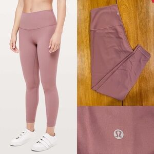 Lululemon Size 12 Wonder Under Dusty Mauve Pink High Rose 28” Inseam
